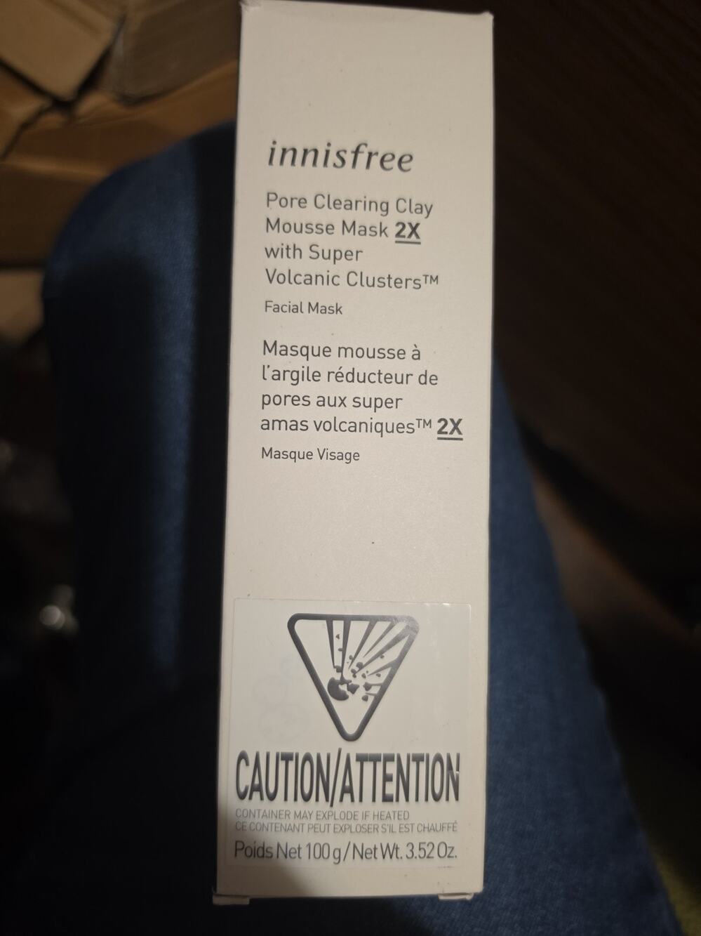 innisfree Pore Clearing Clay Mousse Mask 2X Super Volcanic Clusters Exp 2024